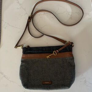 Fossil Denim cross body bag